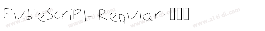 EubieScript Regular字体转换 EubieScript Regular字体转换